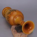 ZSEDP Yellow Glaze Ink Color Landscape Beauty Shoulder Vase Antique Porcelain Decoration - Image 3