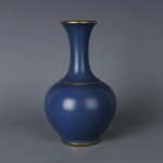 ZSEDP Blue Inlaid Gold Vase Antique Porcelain Study Ornaments Collection Home Decorations - Image 2