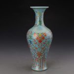 ZSEDP Blue Glaze Enamel Precious Phase Pattern Fishtail Vase Ceramic Decoration Antique Flower Vase - Image 6
