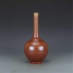 ZSEDP Red Kiln Change Bell Ringer Porcelain Vase Antique Collection Ornaments