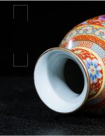ZSEDP Jingdezhen Antique Enamel Vase with Flowers and Birds Pattern Ancient Porcelain - Image 4