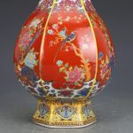 ZSEDP Ceramics Ornaments Enamel Hexagonal Vase Antique Porcelain Porch Dried Flower Vase - Image 3