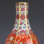 ZSEDP Ceramics Ornaments Enamel Hexagonal Vase Antique Porcelain Porch Dried Flower Vase - Image 4