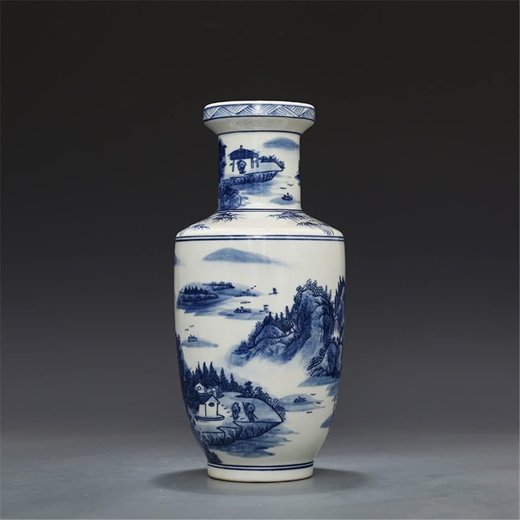 260105035559942_1 ZSEDP Hand Painted Blue and White Ceramic Vase Antique Jingdezhen Vases Mountains Chinese Style Vase - Image 1