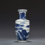 ZSEDP Hand Painted Blue and White Ceramic Vase Antique Jingdezhen Vases Mountains Chinese Style Vase - Image 2