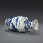 ZSEDP Hand Painted Blue and White Ceramic Vase Antique Jingdezhen Vases Mountains Chinese Style Vase - Image 6