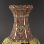 ZSEDP Enamel Hexagon Vase Gold Flowers and Birds Chinese Style Classical Home Furnishing Vase Antique Ornaments - Image 5