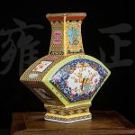 ZSEDP Jingdezhen Antique Enamel Vase Fan Shaped Vases Flowers and Birds Pattern Ancient Porcelain - Image 4