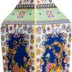 ZSEDP Ceramic Vase Decoration Antique Enamel Powder Color Porcelain Small Mouth Square Vase Gift Classic Home