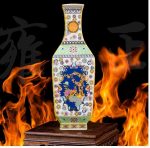 ZSEDP Ceramic Vase Decoration Antique Enamel Powder Color Porcelain Small Mouth Square Vase Gift Classic Home - Image 4