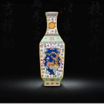 ZSEDP Ceramic Vase Decoration Antique Enamel Powder Color Porcelain Small Mouth Square Vase Gift Classic Home - Image 5