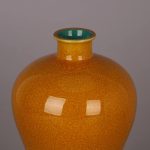 ZSEDP Jingdezhen Yellow Glaze Meiping Vase Antique Vase Collection Home Furnishings - Image 5