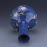 HOUKAI Antique Vase Traditional Chinese Style Blue Ceramic Snowflake Bird Flower Vase for Home Office Decoration - Image 5