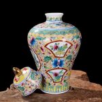 HOUKAI Antique Chinese Style Noble Enamel Porcelain Nobility Palace Decoration Handpainted Gold Ceramic Ginger Jar - Image 2