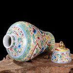 HOUKAI Antique Chinese Style Noble Enamel Porcelain Nobility Palace Decoration Handpainted Gold Ceramic Ginger Jar - Image 4