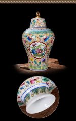 HOUKAI Antique Chinese Style Noble Enamel Porcelain Nobility Palace Decoration Handpainted Gold Ceramic Ginger Jar - Image 5