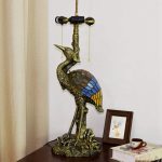Handmade Stained Glass Table Lamp 18" Tiffany Style Large Table Lamp Dark Red Blue Dragonfly Desk Lamp Creative Antique Light Base for Living Room Study Bedroom Table Lamp (Color : Female) - Image 7