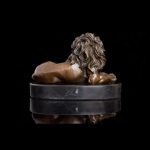 MJWDP Bronze Sculpture Lying Lion Statue Figurine Antique Wildlife Metal Art for Home Decoration - Image 6