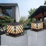 ZJHYXYH E27 Exterior Outdoor Post Lantern Antique Pillar Lights Square Outside Door Column Headlight Weatherproof IP55 Decorative - Image 2