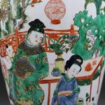 DSHGDJF Jingdezhen Antique Large Ceramic Vasr The Story of Ancient Colorful Figures in Kangxi Period of Qing Dynasty - Image 4