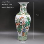 DSHGDJF Jingdezhen Antique Large Ceramic Vasr The Story of Ancient Colorful Figures in Kangxi Period of Qing Dynasty - Image 5