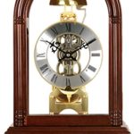 TREXD European Retro Mechanical Desk Clock Living Room Clock Ornaments Antique Solid Wood Desk Clock Home Clock Decoration