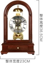 TREXD European Retro Mechanical Desk Clock Living Room Clock Ornaments Antique Solid Wood Desk Clock Home Clock Decoration - Image 2