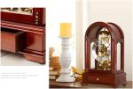 TREXD European Retro Mechanical Desk Clock Living Room Clock Ornaments Antique Solid Wood Desk Clock Home Clock Decoration - Image 3