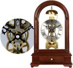 TREXD European Retro Mechanical Desk Clock Living Room Clock Ornaments Antique Solid Wood Desk Clock Home Clock Decoration - Image 4
