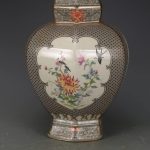 ZHYH Jingdezhen Antique Enamel Square Vases Flowers and Birds Pattern Ancient Porcelain - Image 5