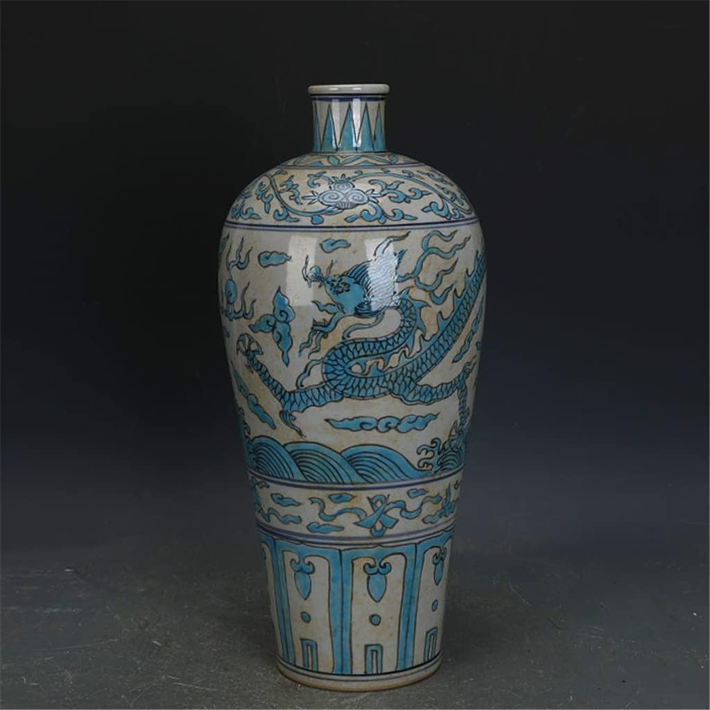 260106101934949_1 ZHYH Antique Ceramic Vase Hand-Painted Blue Sea Pattern Vintage Decoration Porcelain Vase - Image 1