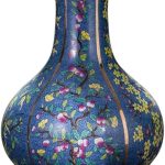 ZHYH Jingdezhen Porcelain Enamel Floor Vase Rose Vase Flower Arrangement Antique Chinese Style Living Room Antique