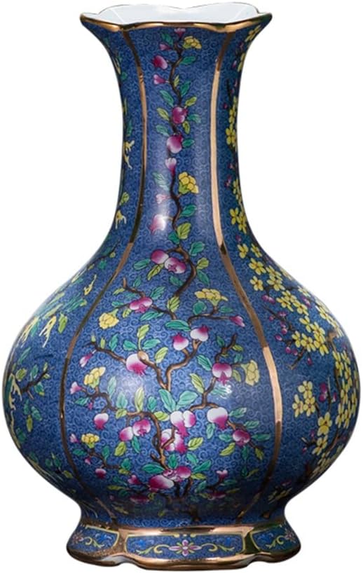 260106101934988_1 ZHYH Jingdezhen Porcelain Enamel Floor Vase Rose Vase Flower Arrangement Antique Chinese Style Living Room Antique - Image 1