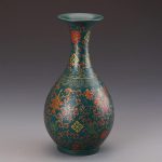 ZSEDP Classic Antique Chinese Style Porcelain Green Glaze Enamel Jingdezhen Flower Vase for Collections - Image 3