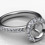 Masterpiece Engagement Rings Semi-Mount Antique Platinum Ring