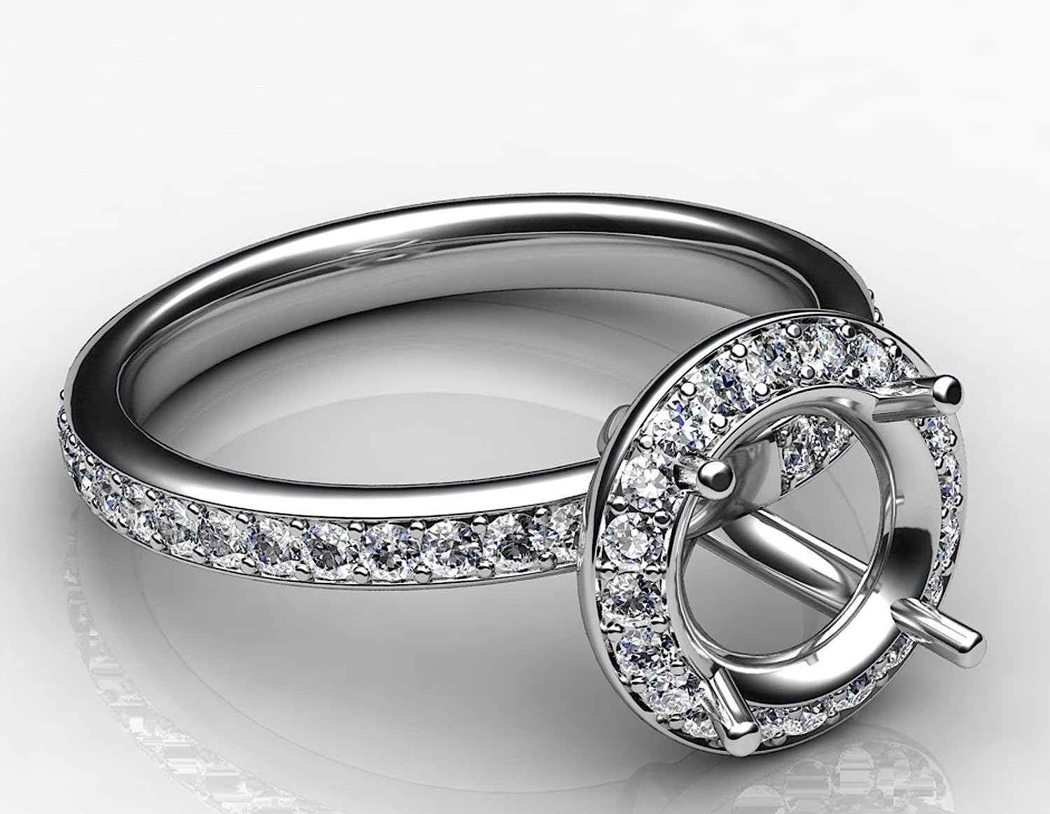 260106101936472_1 Masterpiece Engagement Rings Semi-Mount Antique Platinum Ring - Image 1