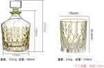 XXXDXDP Hand-painted Gold Whisky Set 7-piece Antique Decanter Set For Household Use Wine Glass Set - Image 7