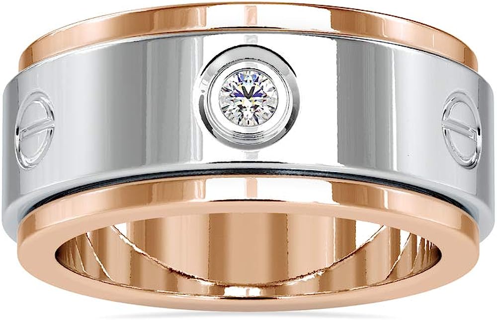 260107124532591_1 VVS Diamond Wedding Band Ring with Antique Design Round Natural Diamond in 14K White/Yellow/Rose Gold Eternity Ring for Women | Natural Diamond Wedding Ring for Her | Bridal Ring (0.1 Ct, IJ-SI) - Image 1