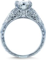 Kobelli Diamond 6-Prong Antique Style Engagement Ring 1 1/6 CTW 14k White Gold - Image 2