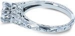 Kobelli Diamond 6-Prong Antique Style Engagement Ring 1 1/6 CTW 14k White Gold - Image 3