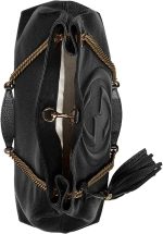Gucci Soho Large Leather Chain Shoulder Handbag Black BHFO 5480 - Image 3