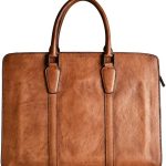 FEER Men's Horizontal Briefcase Business Casual Handbag Shoulder Crossbody 15 Inch Laptop Bag
