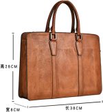 FEER Men's Horizontal Briefcase Business Casual Handbag Shoulder Crossbody 15 Inch Laptop Bag - Image 2