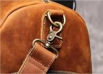 BZLSFHZ Men's Genuine Leather Travel Bag Business Handbag First Layer Cow Leather Gym Bag Leather Duffel Bag (Color : A) - Image 3
