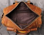 BZLSFHZ Men's Genuine Leather Travel Bag Business Handbag First Layer Cow Leather Gym Bag Leather Duffel Bag (Color : A) - Image 5