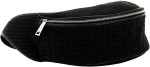 FENDI FF Woven Black Canvas Belt Bag - Image 3