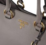 Prada Women's Gray Vitello Phenix Shopping Tote Top Handle Bag Shoulder Bag 1BG865 - Image 5