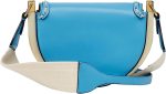 FENDI Moonlight Cyber Blue Leather Satchel Crossbody Bag - Image 2