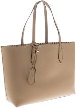 Burberry Women's Medium Reversible Handbag in Haymarket Check Camel - Image 3