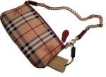 Burberry Haymarket Nova Check Clara Leather Wristlet - Image 2